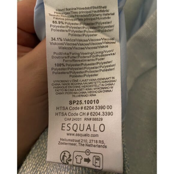 ESQUALO Sky Blue Blazer with Scrunch Sleeves New with Tags - Picture 13 of 13